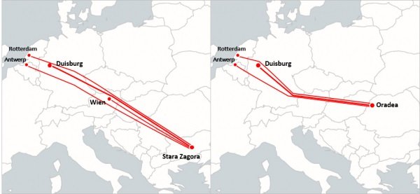 Operatorul Hupac anunță noi conexiuni feroviare intermodale cu România și Bulgaria