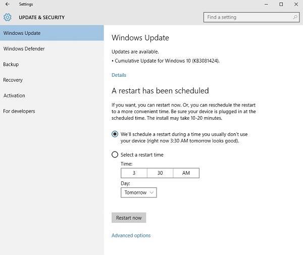 A sosit si primul update pentru Windows 10