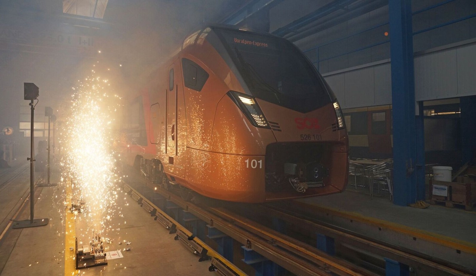 Stadler a lansat în premieră noua ramă electrică Traverso pentru linia Voralpen Express