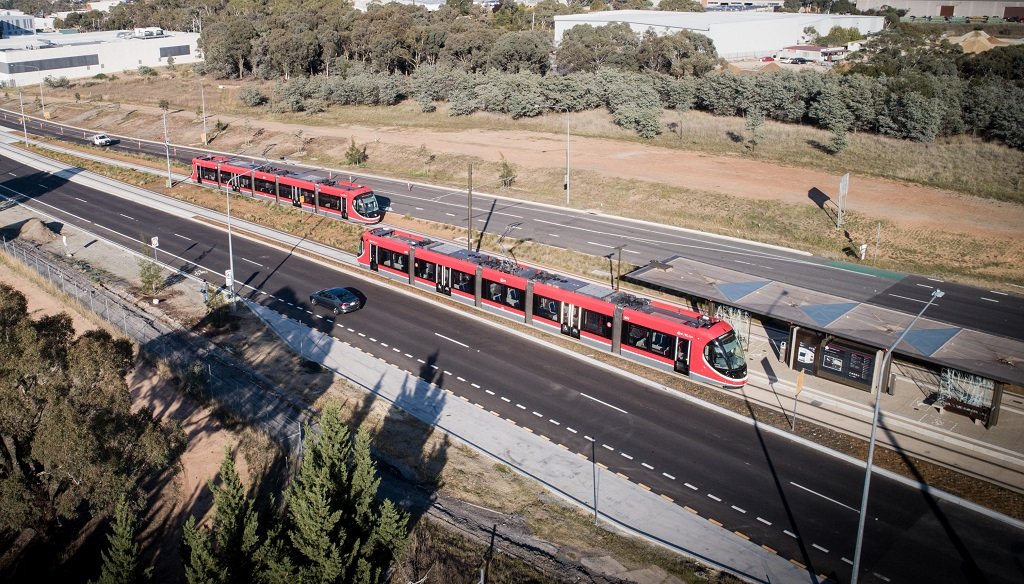Prima linie de metrou ușor din Canberra a fost pusă în funcțiune