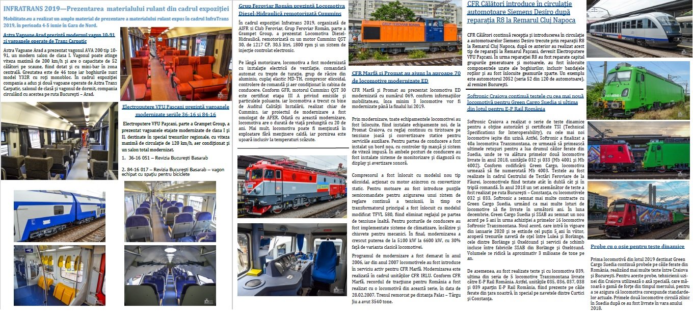 Revista mobilitate.eu Nr.2 1/15 iunie 2019 - Semnale pozitive pentru căile ferate din România