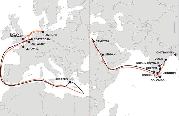 Hapag-Lloyd lansează serviciul South East India - Europa Express