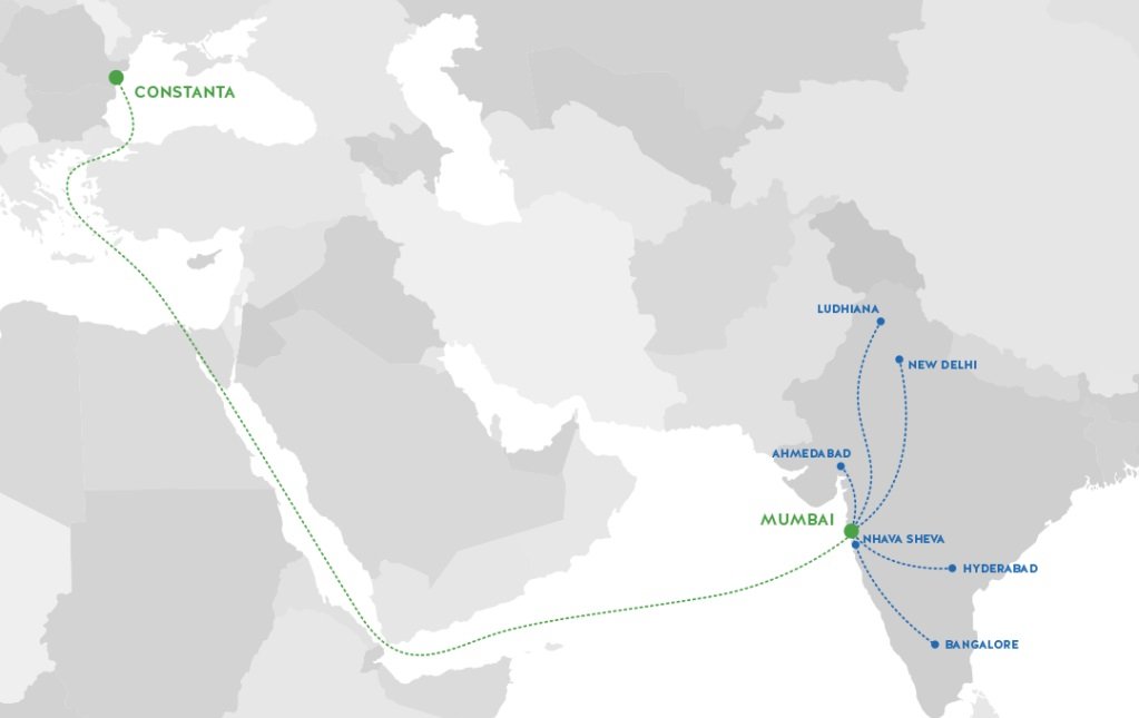 IB Cargo a lansat o nouă linie maritimă între Mumbai și Constanța ce aduce marfă suplimentară pe căile ferate din România