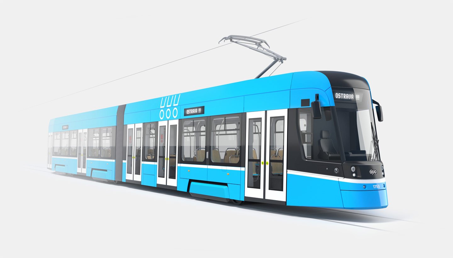 Ostrava a prezentat designul noilor tramvaie Skoda ForCity Smart