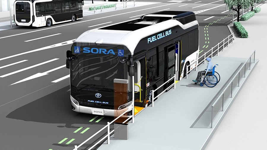 Toyota îmbunătățește performanța de siguranță preventivă a autobuzului Sora FCEV din Japonia