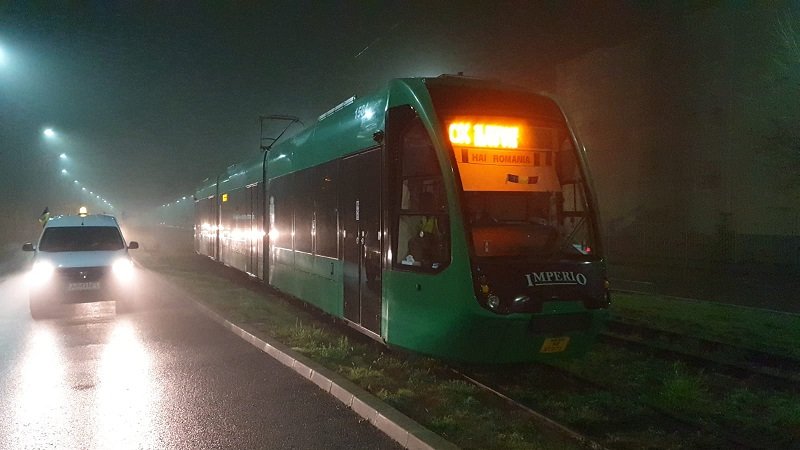 Primăria Arad realizează probe pentru introducerea modernelor tramvaie Imperio în zona Micălaca