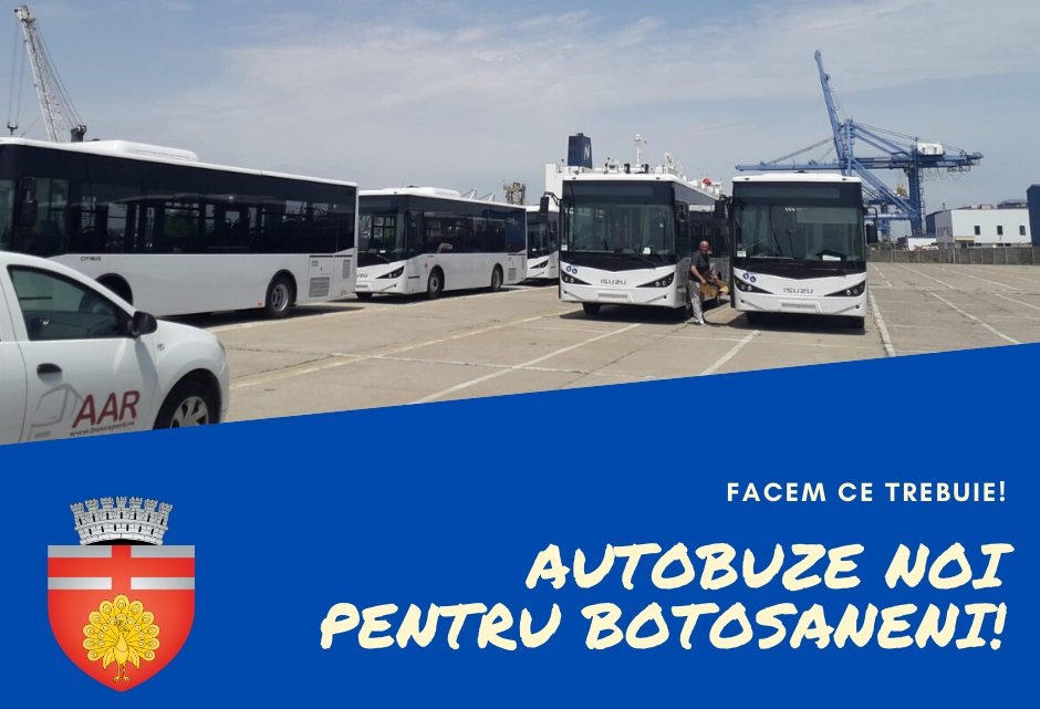 Au sosit autobuzele care vor înlocui tramvaiele din Botoșani pentru mai mulți ani