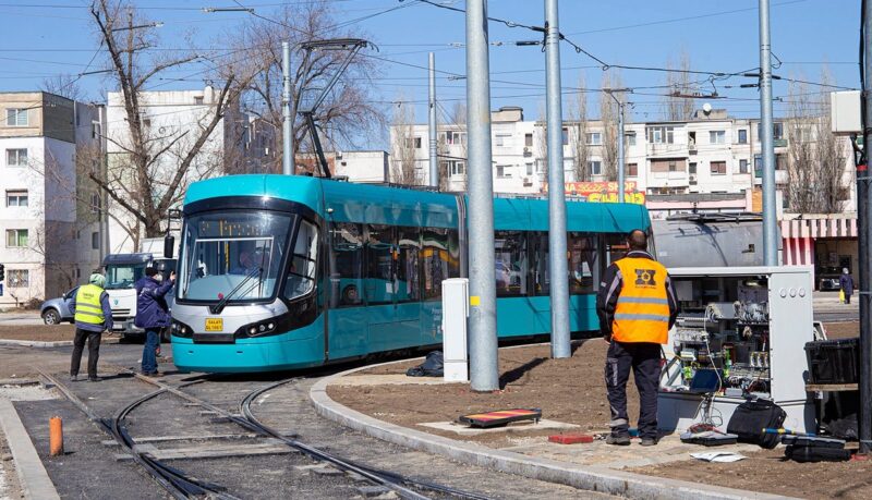 Tramvaiele Astra Autentic din Galați încep probele pentru redeschiderea liniei 39