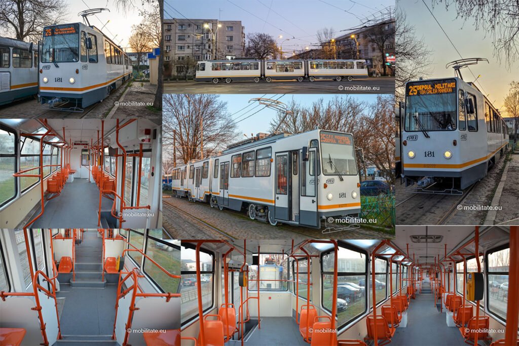 STB URAC a finalizat reparația capitală a tramvaiului cu podea parțial coborâtă #181