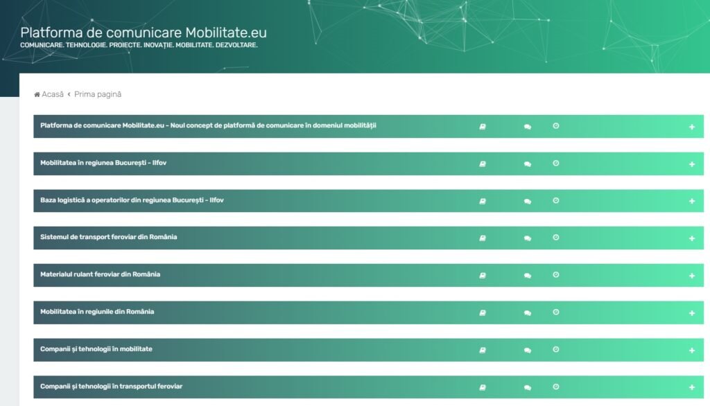Mobilitate.eu lansează platforma de comunicare, un nou concept și o nouă abordare pentru comunitățile online dedicate transporturilor în România