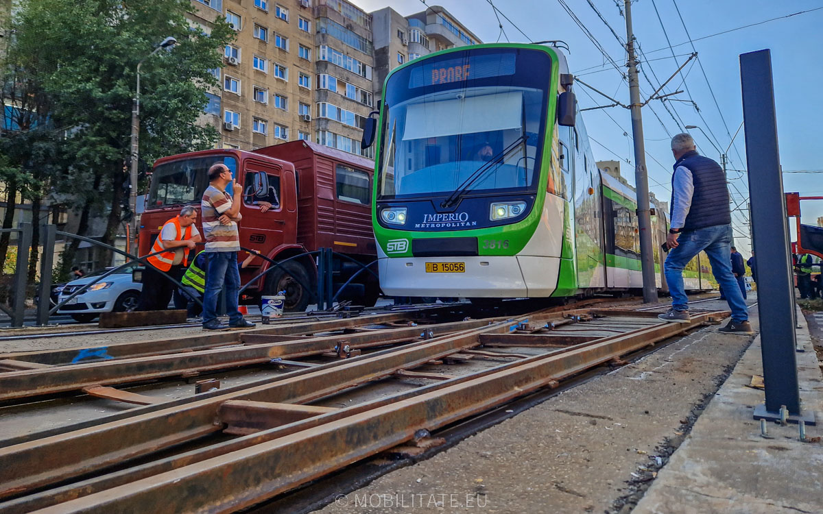 STB SA a testat cu succes tramvaiele Imperio pe Pasajul Grant pentru ca linia 41 să rămână funcțională pe durata lucrărilor