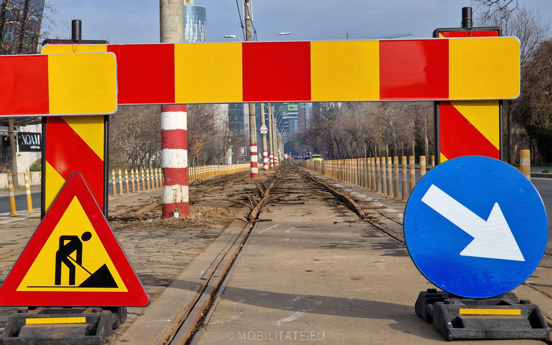 Jurnal de șantier (2) – Șantierul a cuprins peste jumătate din traseul tramvaiului 5 și au sosit primele traverse noi pe șantier