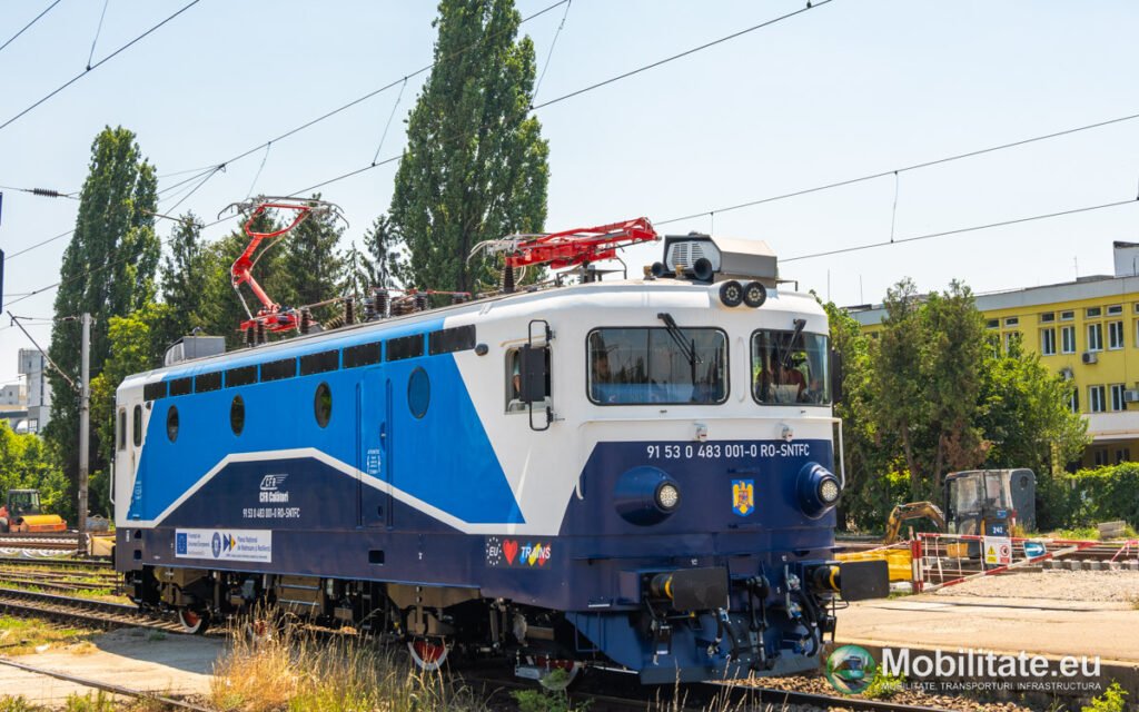 Locomotiva cu motoare asincrone modernizată la SCRL Brașov a atins 166 km/h în cursul testelor pe inelul de la Făurei