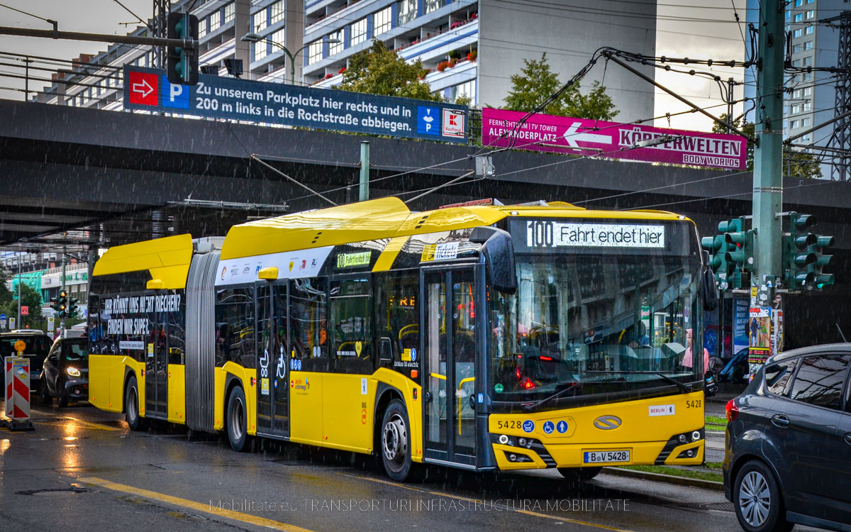 Încă 270 de autobuze electrice articulate Solaris la Berlin. Acordul cadru prevede livrarea a până la 700 de vehicule total electrice