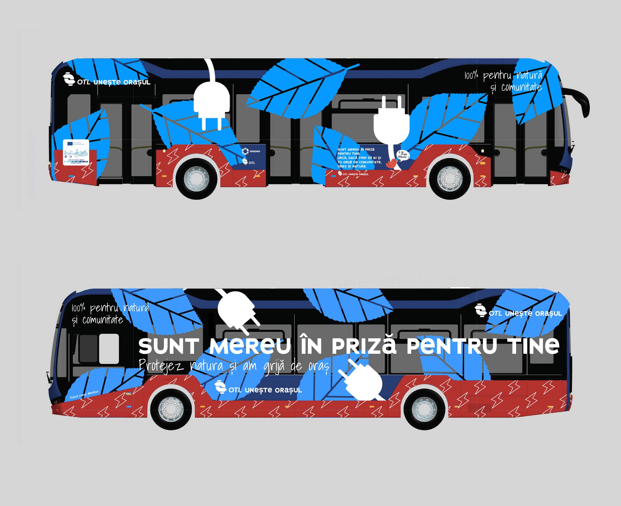 Orădenii pot alege grafica ultramodernelor autobuze electrice care urmează să intre în circulație. Mobilitate.eu vine cu o propunere suplimentară