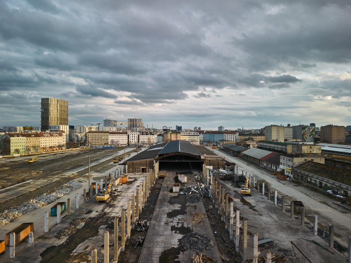 OBB demolează vechea gară de marfă Nordwestbahnhof din Viena pentru construcția unui nou cartier și a unei linii de tramvai