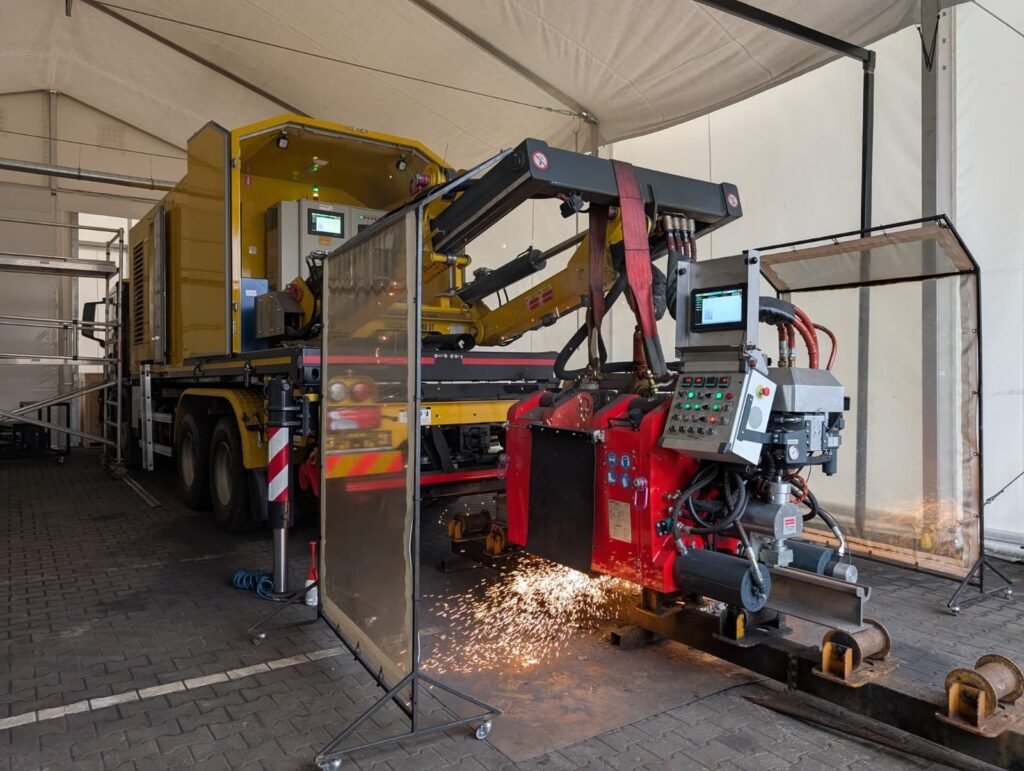 Contrail Machinery livrează o mașină de sudură inovavită pentru PORR România utilizaată la modernizarea liniilor de tramvai din București