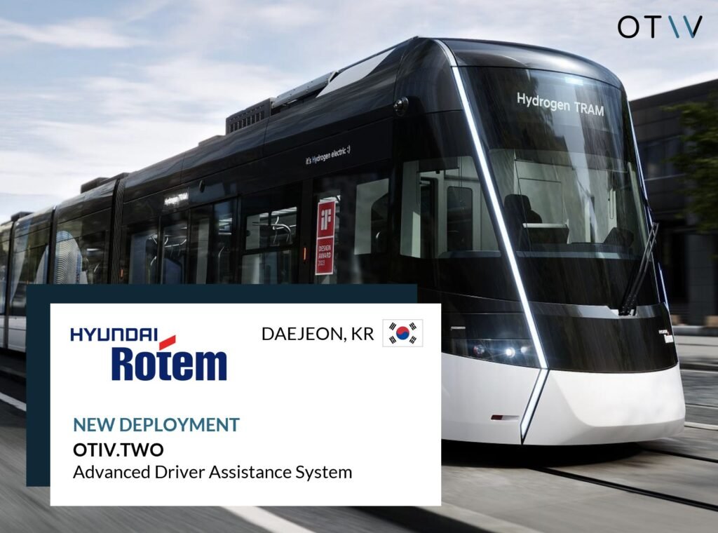 Hyundai Rotem alege soluția de asistentă AI OTIV.TWO pentru prima linie de tramvai pe hidrogen din Coreea de Sud