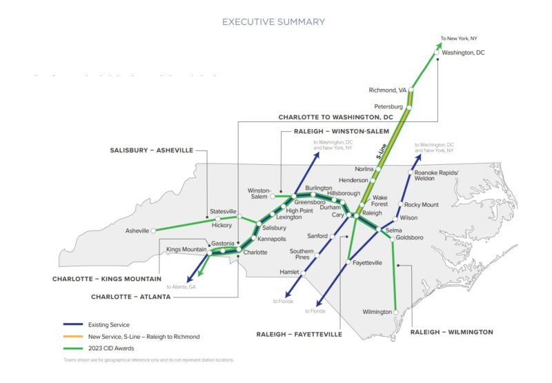 Redeschiderea transportului feroviar pe coridorul Salisbury - Asheville ar aduce beneficii economice majore pentru vestul Carolinei de Nord