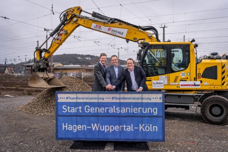 DB InfraGO începe modernizarea coridorului feroviar ce leagă Hagen de Wuppertal și Köln
