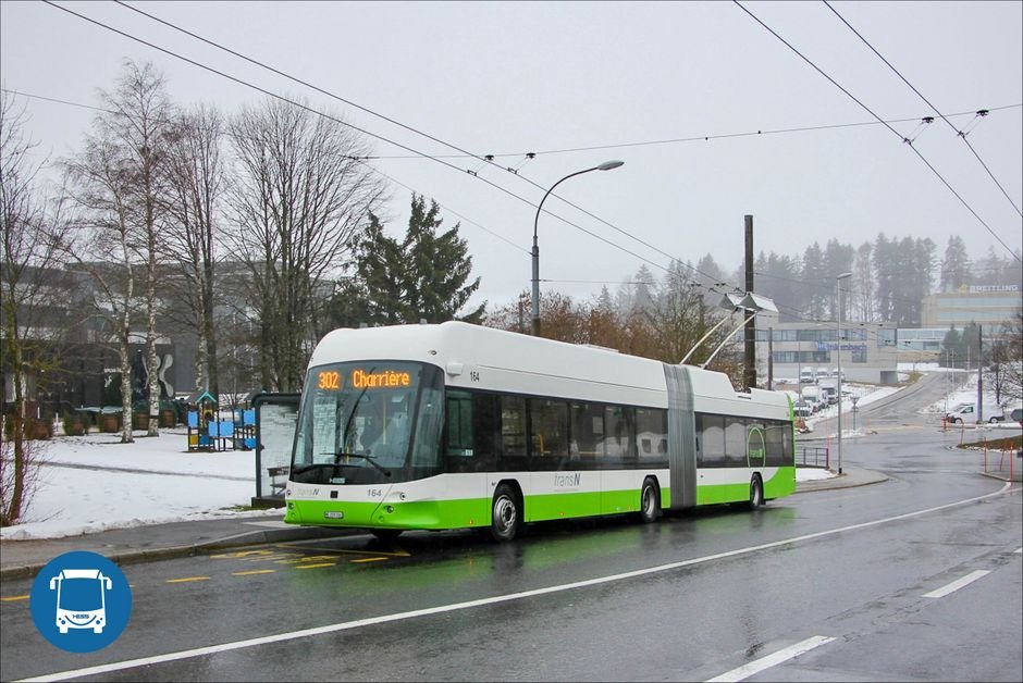 Linia de troleibuz din La Chaux‑de‑Fonds revine în exploatare cu noile vehicule Hess lighTram 19 DC