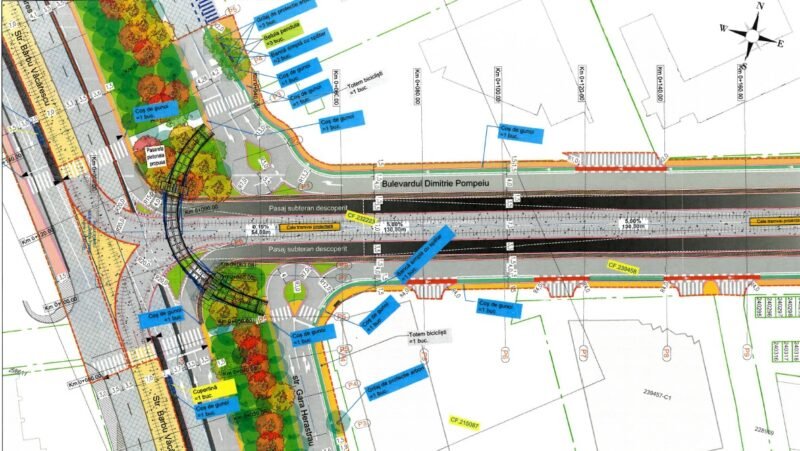 Primăria Capitalei consultă piața pentru proiectarea și execuția lucrărilor de lărgire a Bulevardului Dimitrie Pompeiu și extinderea infrastructurii de tramvai