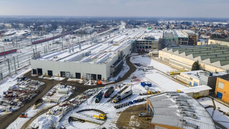 Lucrările la noul depou ICE din Cottbus avansează rapid pentru a fi gata până la finalul acestui an