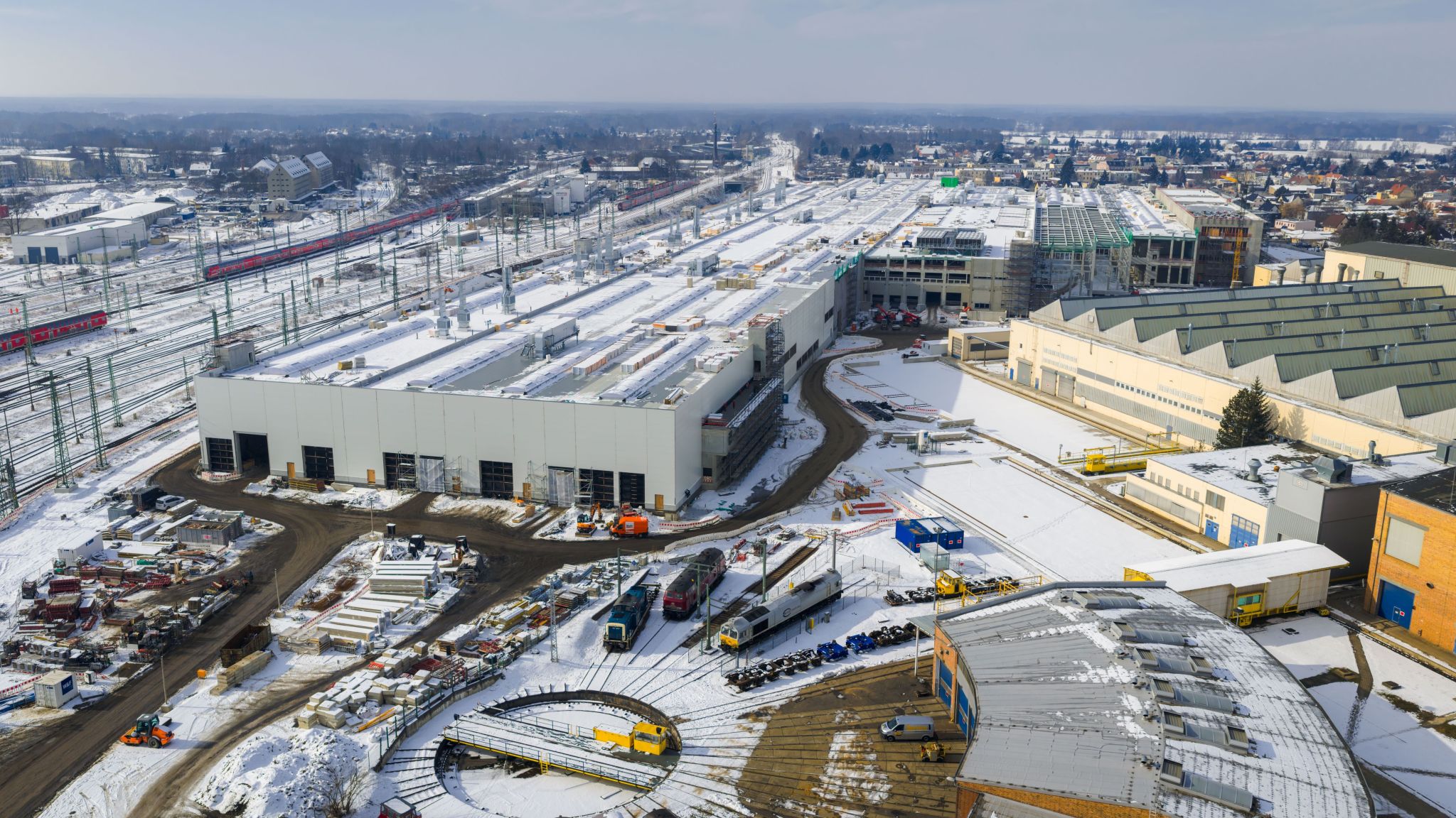 Lucrările la noul depou ICE din Cottbus avansează rapid pentru a fi gata până la finalul acestui an