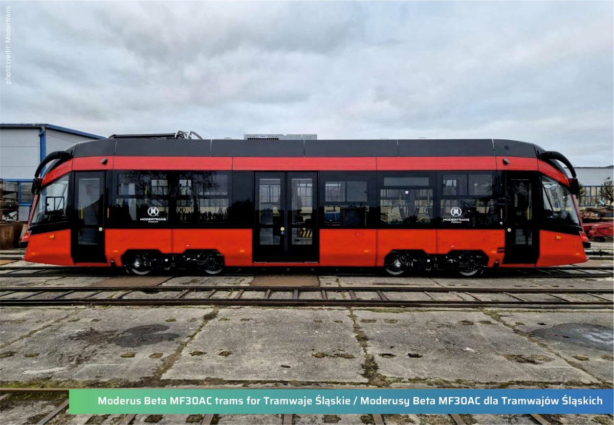 Primul tramvai Moderus Beta pentru Katowice a fost finalizat și intră în testare la Poznań