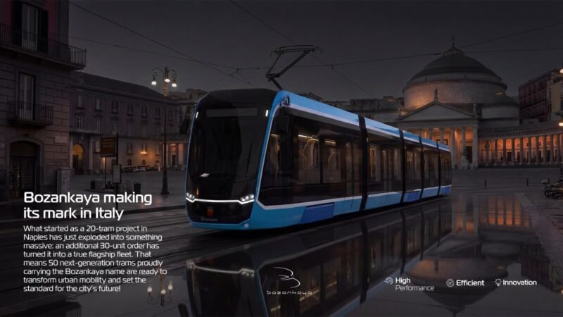 Bozankaya extinde contractul din Napoli la 50 de tramvaie și consolidează prezența industriei turcești în Italia
