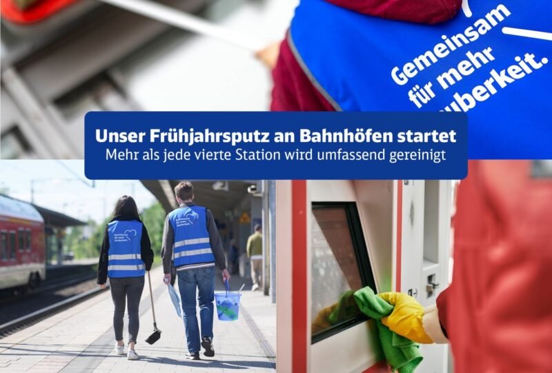 Deutsche Bahn lansează cea mai amplă campanie de curățenie din Germania cu peste 1400 de gări incluse în programul de primăvară