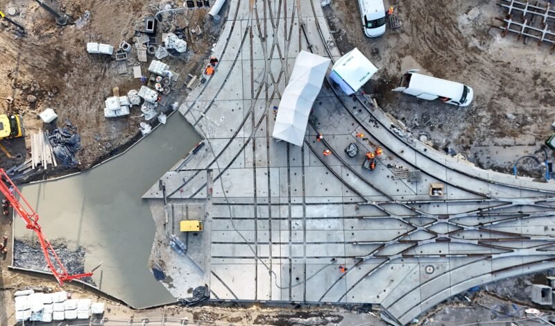 Poznań extinde infrastructura de tramvai cu panouri prefabricate CONTRACK pentru nodul Wierzbięcice