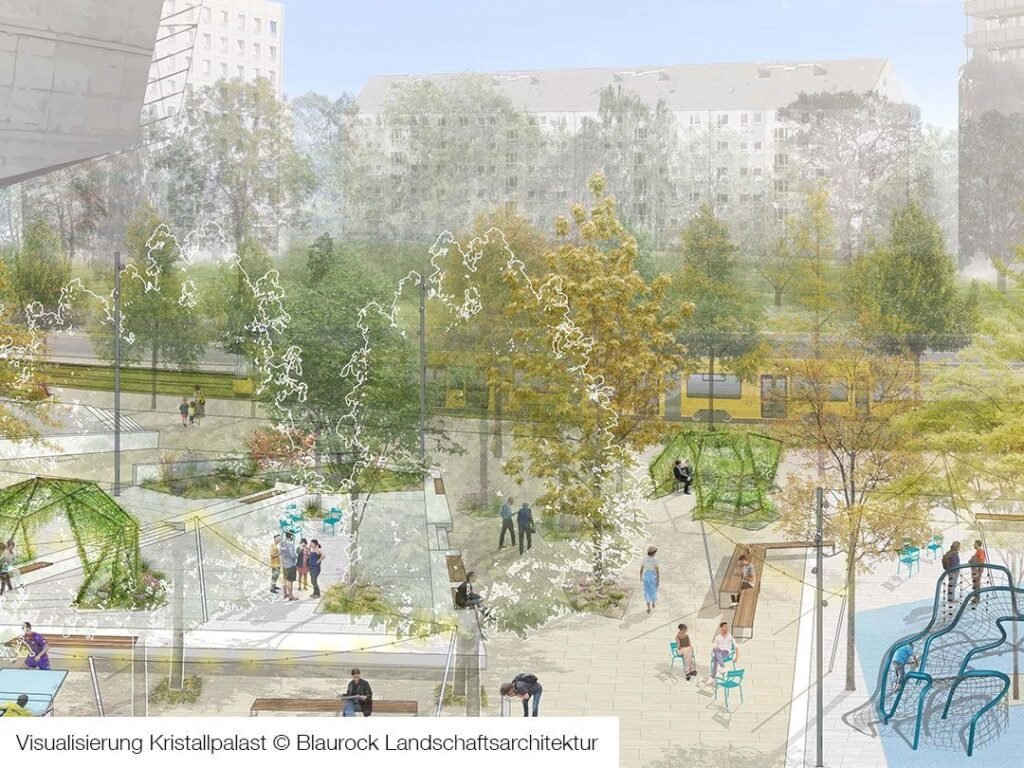 Dresda modernizează zona Kristallpalast cu o nouă stație de tramvai și un spațiu urban mai verde și mai prietenos cu locuitorii