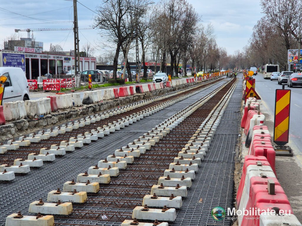 Lot 10 modernizare linii tramvai - MariVila a început montarea noii căi de rulare pe Bulevardul Basarabia