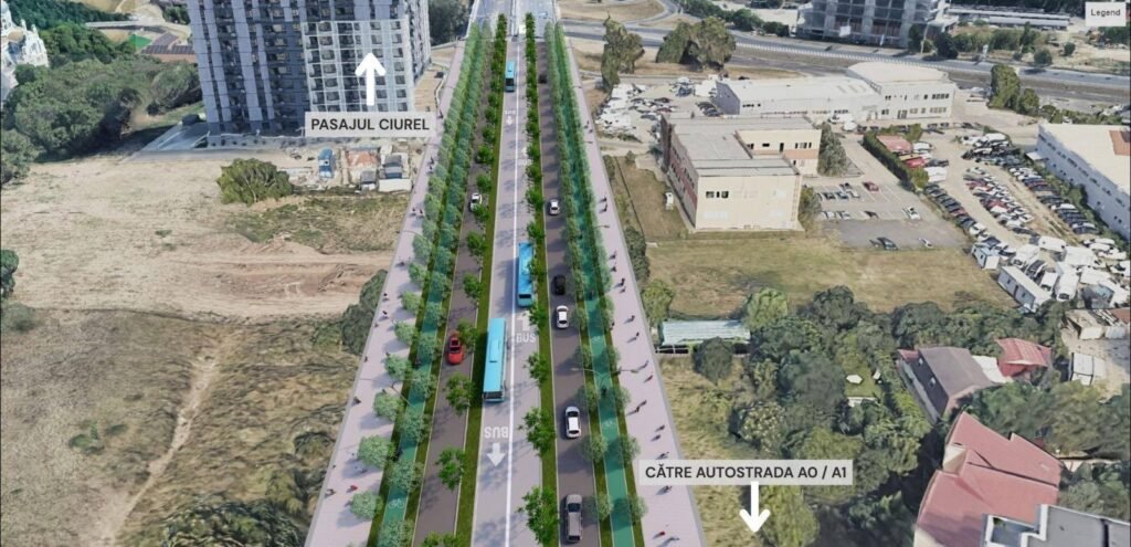 Primăria Sectorului 6 prezintă randări cu planurile de prelungire a Pasajului Ciurel. Se conturează și prima arteră cu BRT - Bus Rapid Transit din București