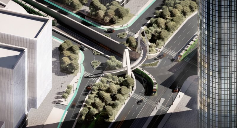 Bulevardul Dimitrie Pompeiu intră într-o transformare majoră cu lărgirea la patru benzi cu linie dublă de tramvai și pasaj peste calea ferată în zona Petricani