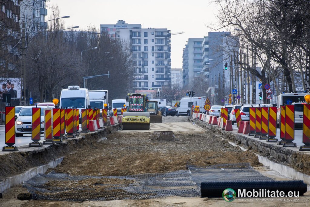 LOT 10 Modernizare linii de tramvai - MariVila avansează cu pregătirea terenului pentru noua cale de rulare pe Bulevardul Basarabia