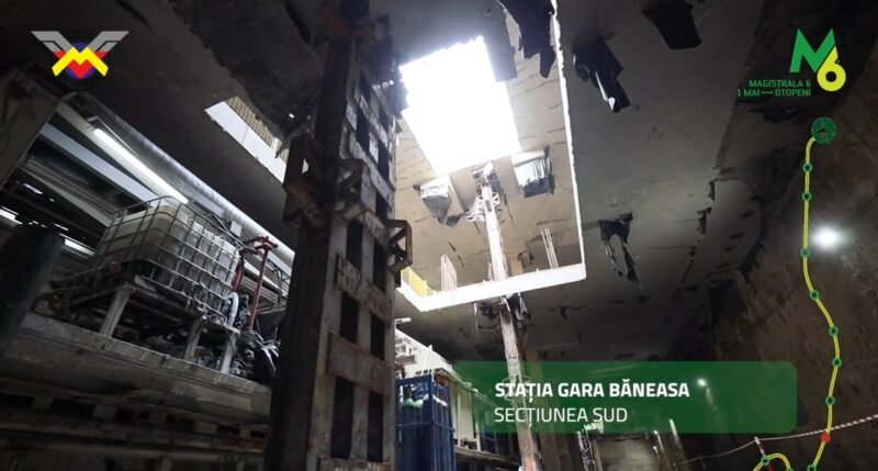 Lucrările la Magistrala 6 avansează în februarie înregistrând progrese importante pe ambele secțiuni ale proiectului