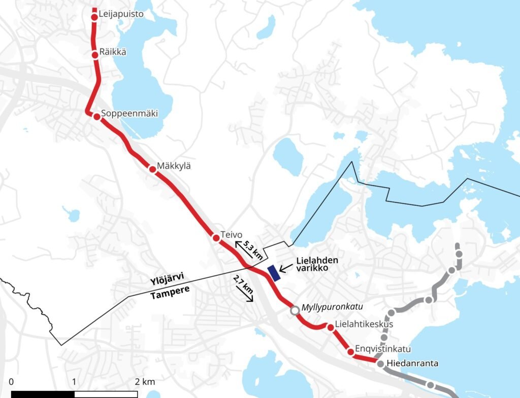 Tampere invită locuitorii la plimbări ghidate pentru a descoperi traseul viitoarei linii de tramvai Lielahti–Ylöjärvi