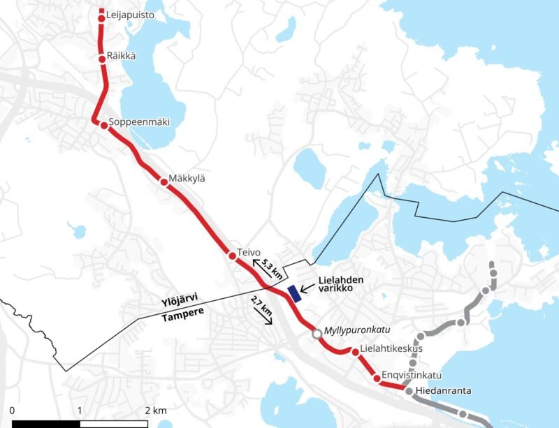 Tampere invită locuitorii la plimbări ghidate pentru a descoperi traseul viitoarei linii de tramvai Lielahti–Ylöjärvi