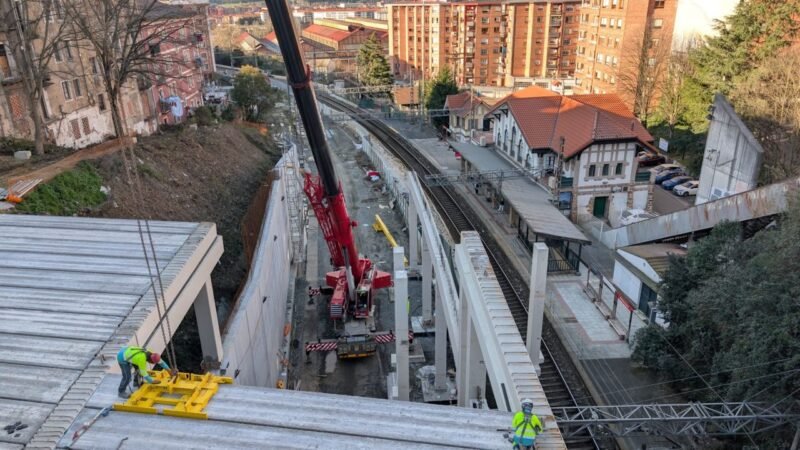 COMSA avansează lucrările la noua stație feroviară Bidebieta–Basauri pentru îmbunătățirea accesibilității și integrării urbane