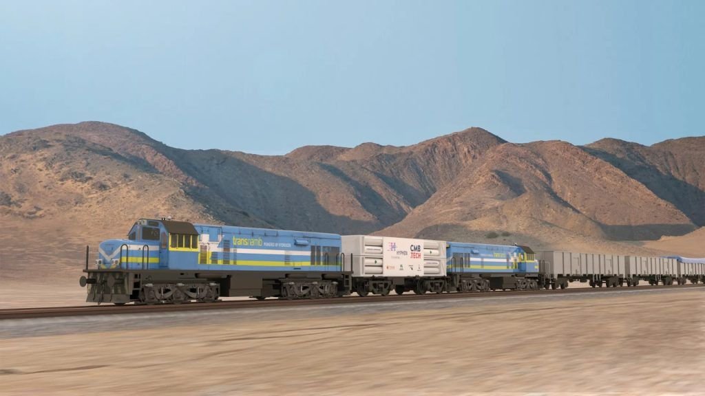TransNamib testează prima locomotivă dual‑fuel hidrogen–motorină pe coridorul Walvis Bay–Windhoek