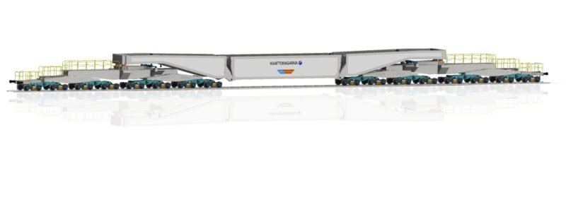 Kiruna Wagon livrează către Kraftdragarna un vagon feroviar special de 490 de tone pentru transporturi grele în Suedia