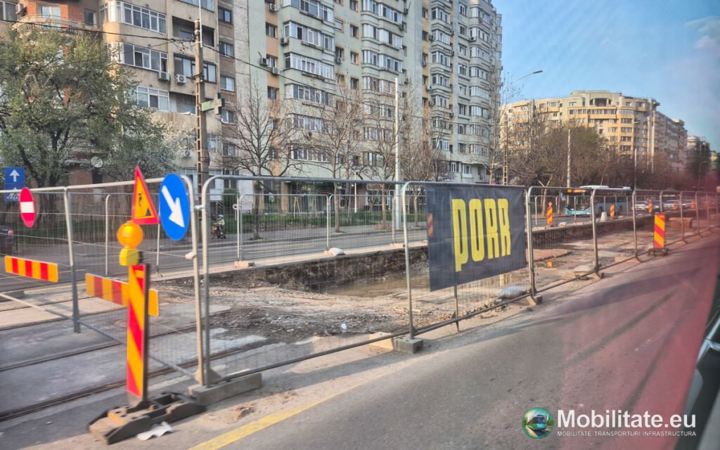 Lot 1 modernizare linii tramvai - PORR continuă excavațiile și lucrările la sol pe Bulevardul Basarabia