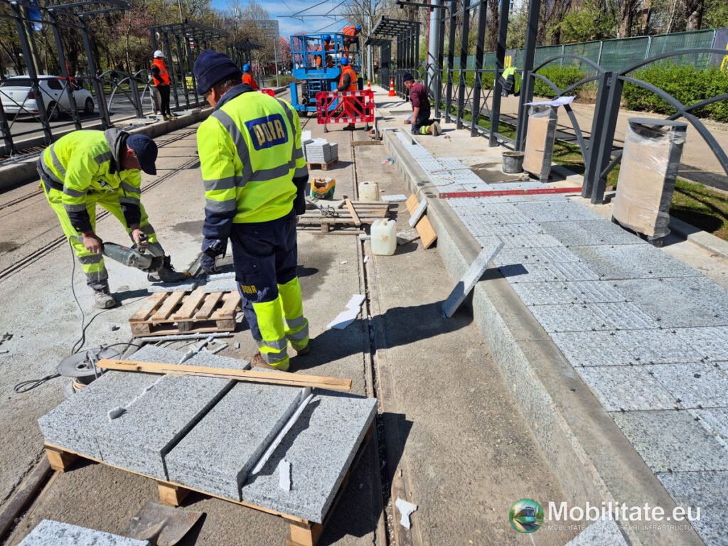 Lot 11 modernizare linii tramvai - PORR începe finisarea stațiilor și se apropie de finalizare pe 90% din tronson