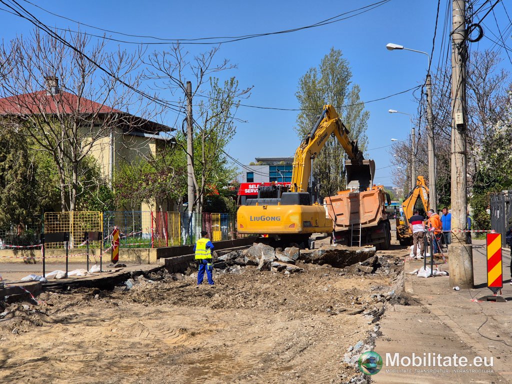 Lot 6 modernizare linii tramvai - Asocierea Tancrad-Erbașu a demarat lucrările pe străzile Turmelor - Reînvierii și pe Bulevardul Lacul Tei