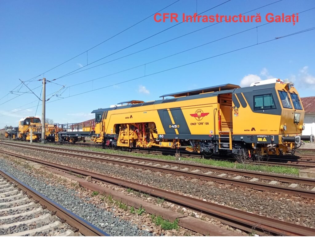 CFR SA a achiziționat noi utilaje grele de cale pentru modernizarea infrastructurii feroviare din regiunea Galați–Buzău