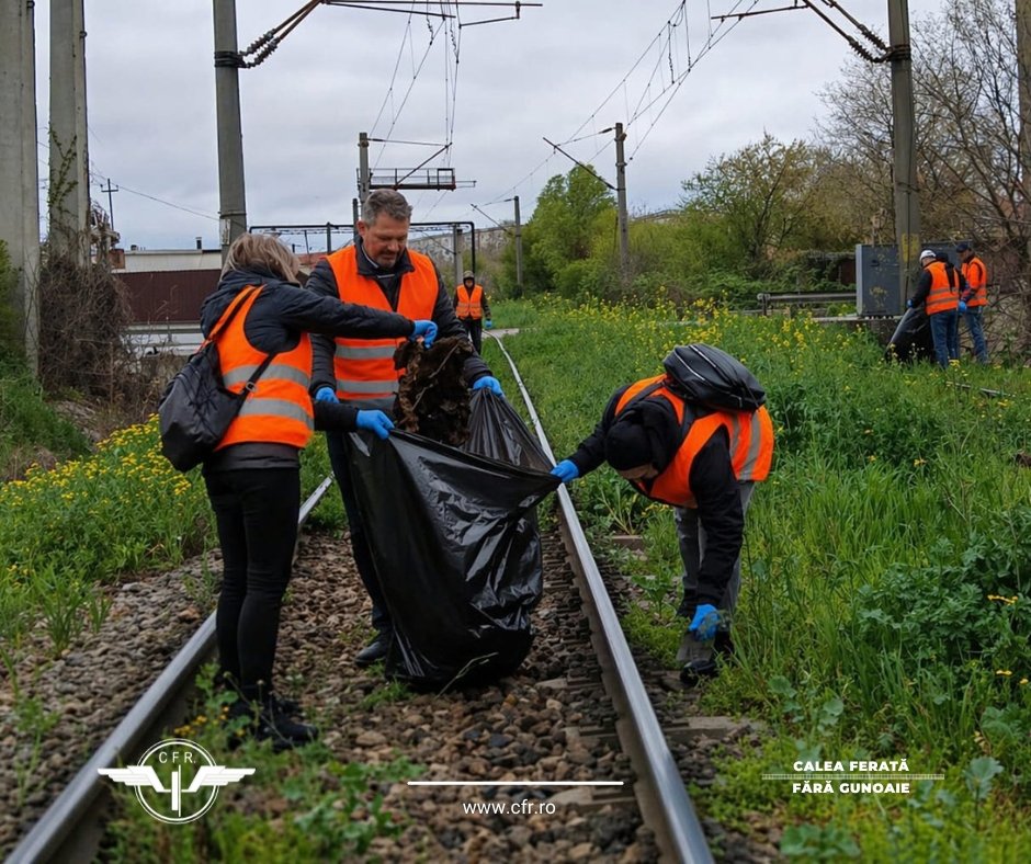 CFR Constanța colectează 6 tone de deșeuri în primele zile ale campaniei „Calea Ferată Fără Gunoaie”
