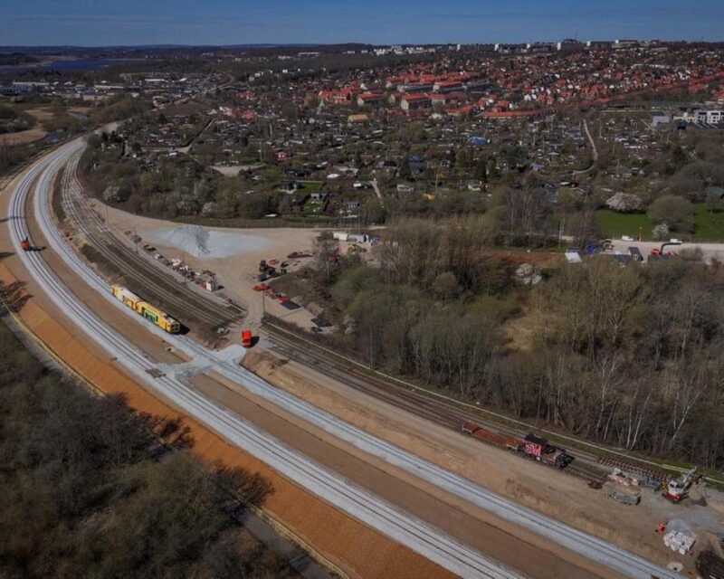 Banedanmark redeschide circulația feroviară spre nord din Aarhus după trei luni de lucrări majore