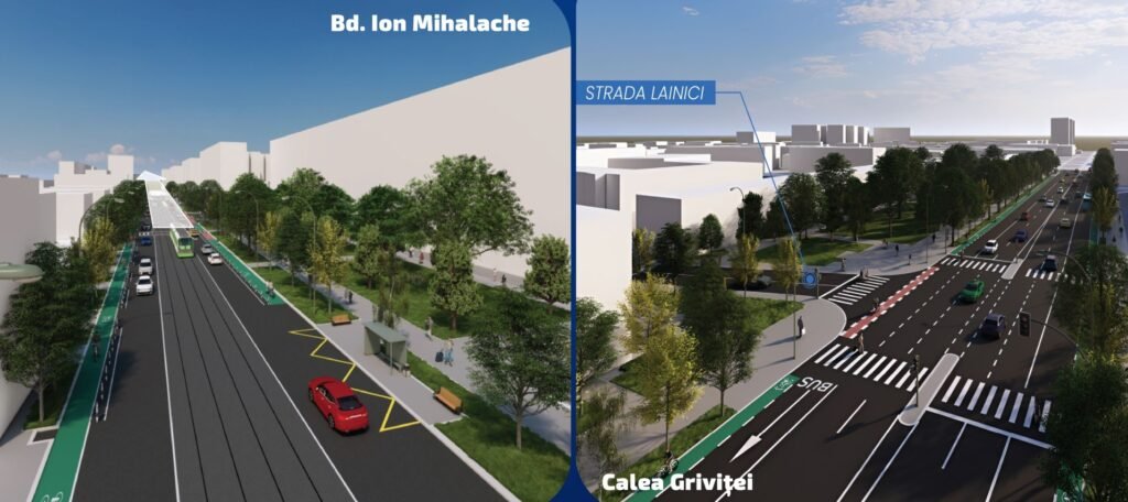 Primăria Capitalei modernizează Bulevardul Ion Mihalache și Calea Griviței în 2026 pentru a le transforma în coridoare de mobilitate urbană. În prezent sunt un haos de mașini parcate ilegal pe trotuare și spații verzi distruse